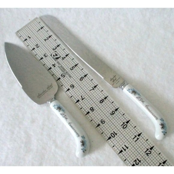 25th Silver Anniversary Cake Cutting Set Sheffield England - Picture 4 of 4